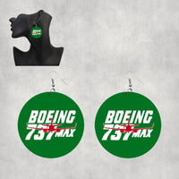 Thumbnail for Amazing 737 Max Designed Wooden Drop Earrings
