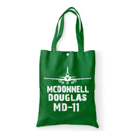 Thumbnail for McDonnell Douglas MD-11 & Plane Designed Tote Bags