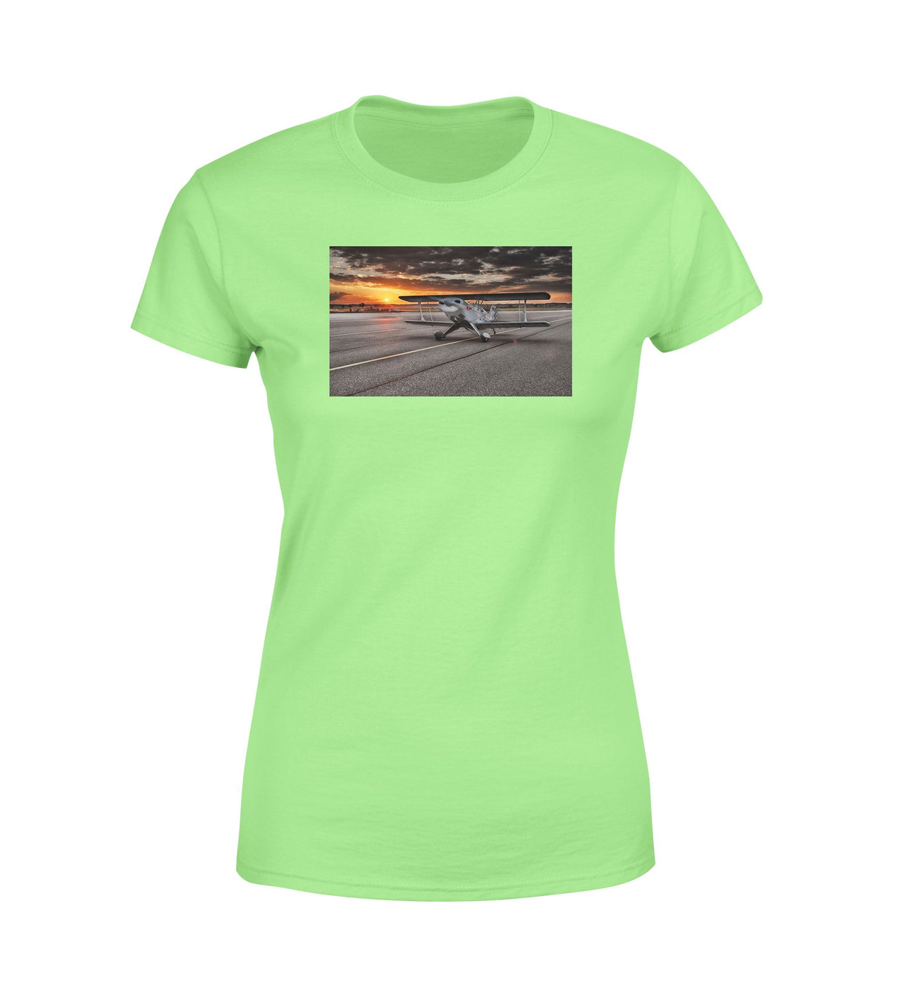Beautiful Show Airplane Designed Women T-Shirts