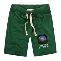 Thumbnail for Mind Your Attitude Designed Cotton Shorts