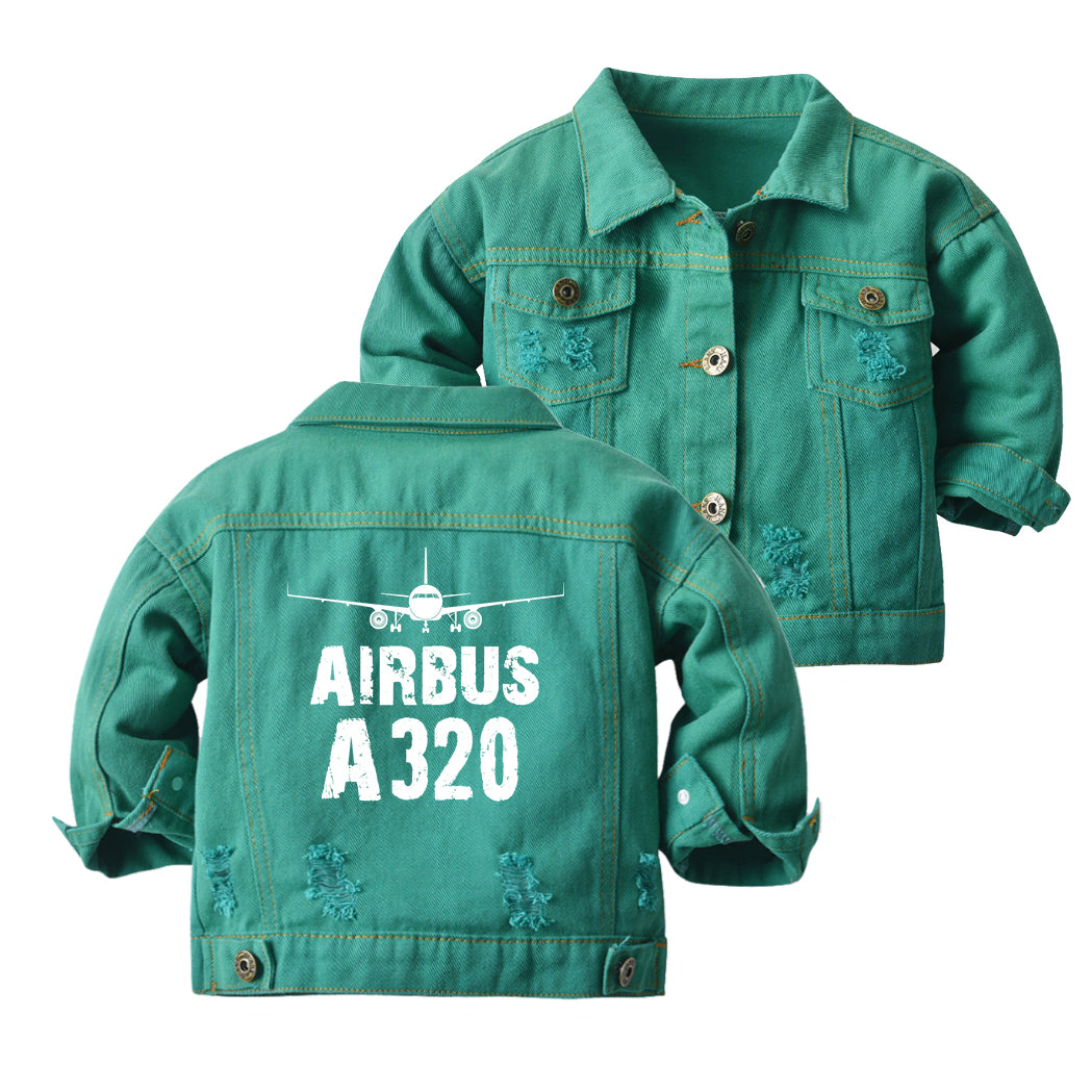 Airbus A320 & Plane Designed Children Denim Jackets