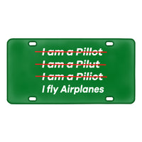 Thumbnail for I Fly Airplanes Designed Metal (License) Plates