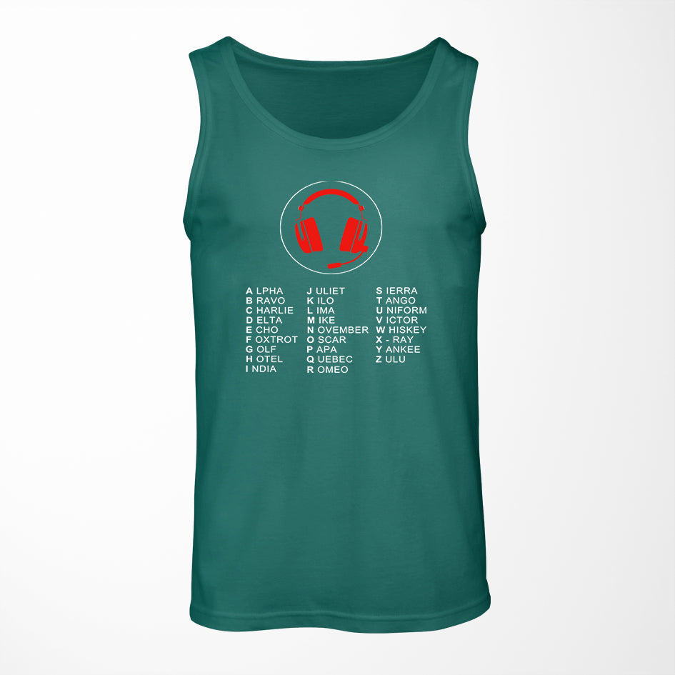 Aviation Alphabet 3 Designed Tank Tops