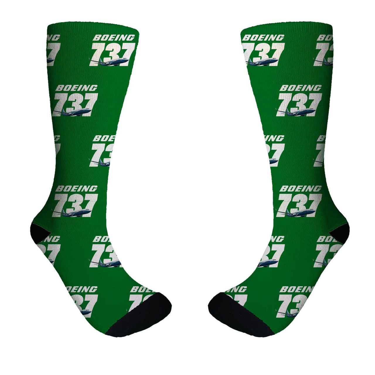 Super Boeing 737+Text Designed Socks