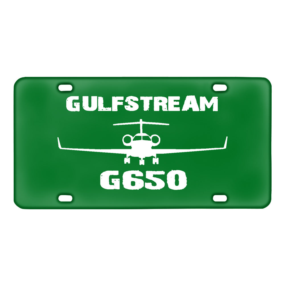 Gulfstream G650 & Plane Designed Metal (License) Plates