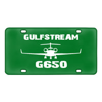 Thumbnail for Gulfstream G650 & Plane Designed Metal (License) Plates