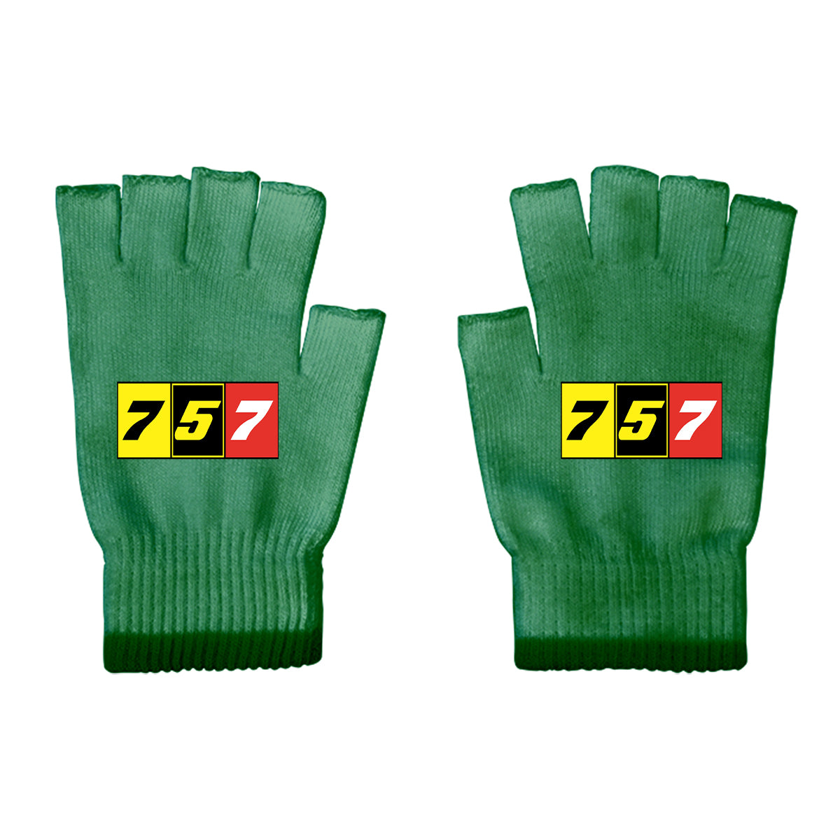 Flat Colourful 757 Designed Cut Gloves
