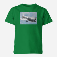 Thumbnail for Departing Airbus A350 (Original Livery) Designed Children T-Shirts