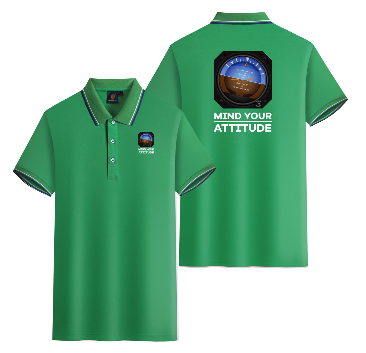 Mind Your Attitude Designed Stylish Polo T-Shirts (Double-Side)