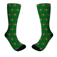 Thumbnail for Colourful 3 Airplanes Designed Socks