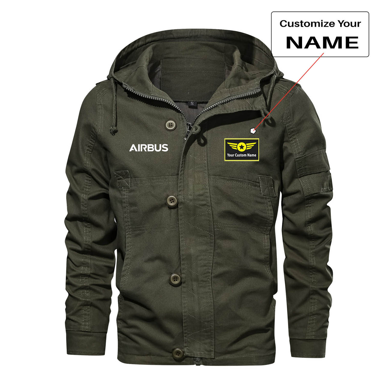 Airbus & Text Designed Cotton Jackets