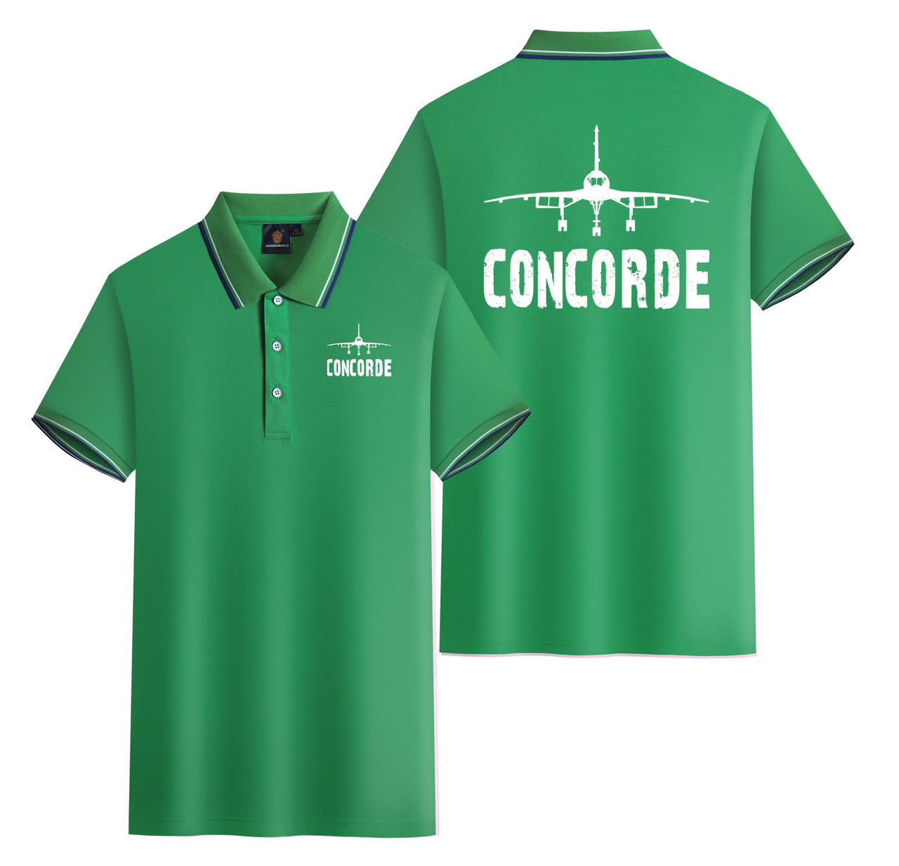 Concorde & Plane Designed Stylish Polo T-Shirts (Double-Side)