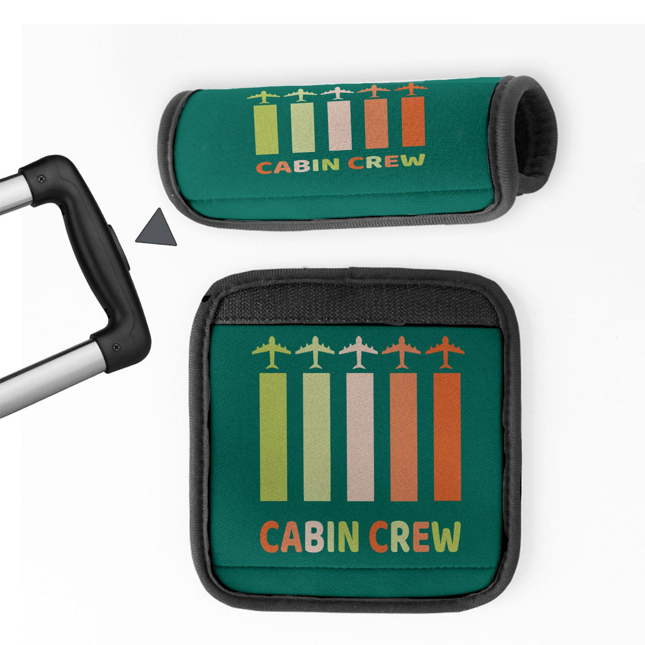 Colourful Cabin Crew Designed Neoprene Luggage Handle Covers