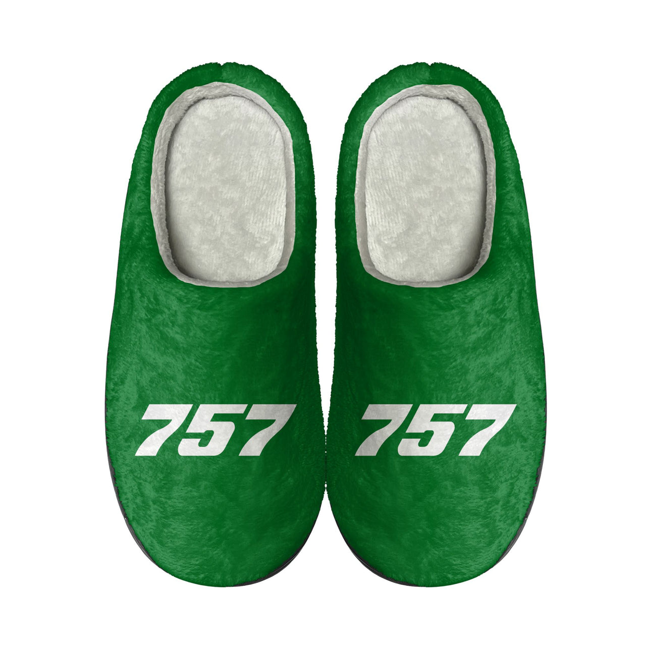 757 Flat Text Designed Cotton Slippers