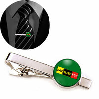 Thumbnail for Eat Sleep Fly (Colourful) Designed Tie Clips