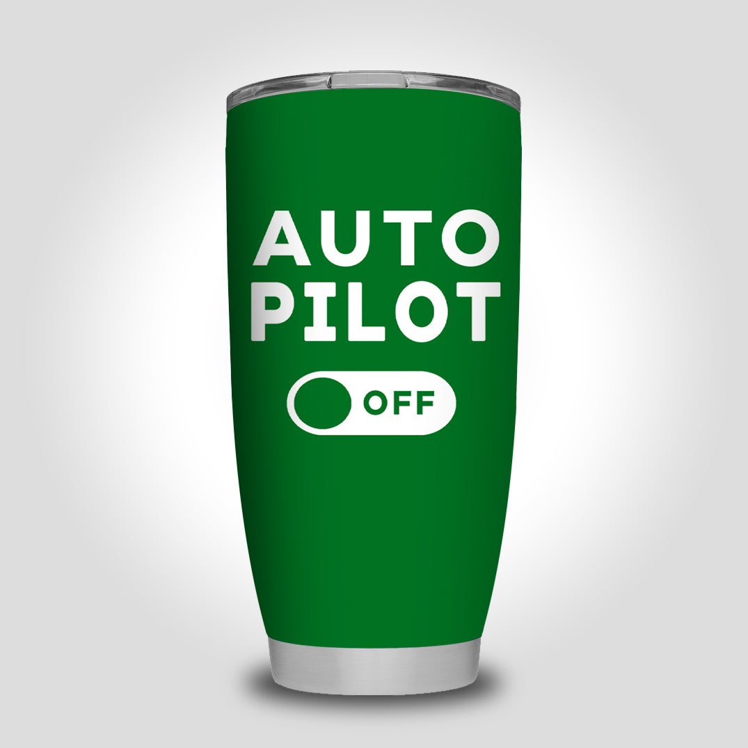 Auto Pilot Off Designed Tumbler Travel Mugs