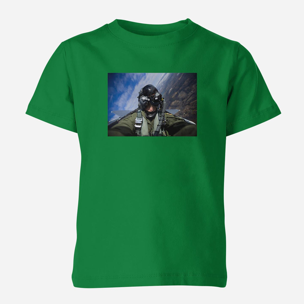 Amazing Military Pilot Selfie Designed Children T-Shirts