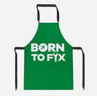 Thumbnail for Born To Fix Airplanes Designed Kitchen Aprons