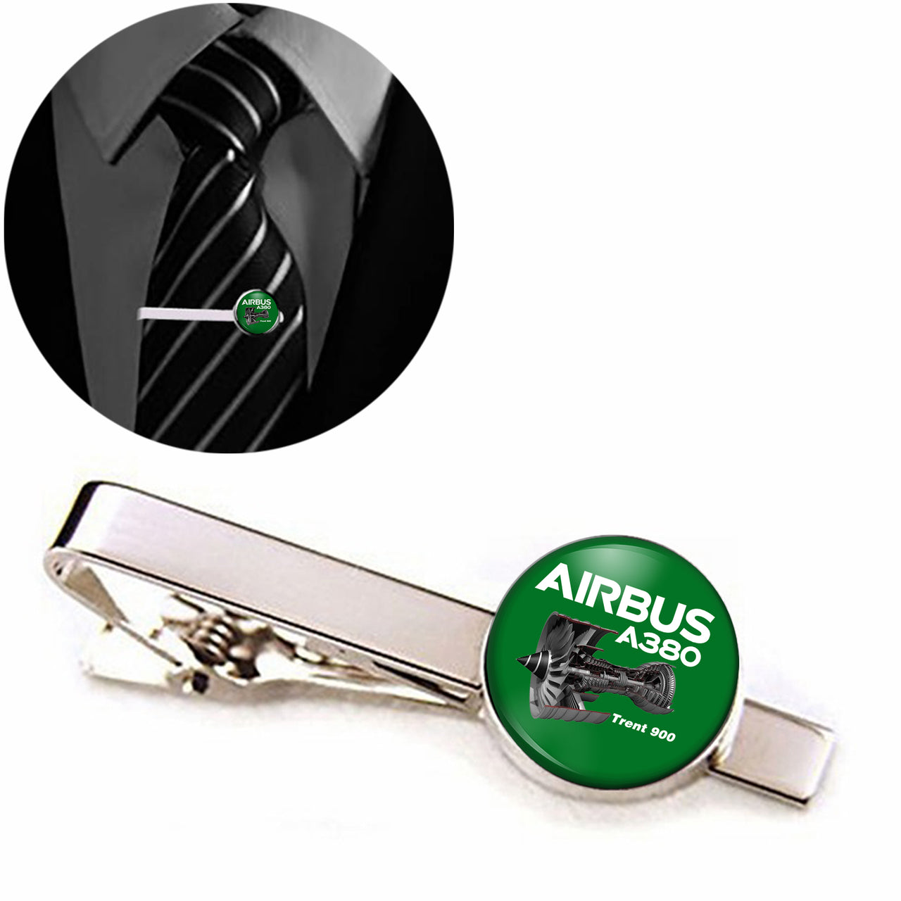 Airbus A380 & Trent 900 Engine Designed Tie Clips