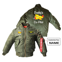 Thumbnail for Daddy's CoPilot (Propeller2) Designed Children Bomber Jackets