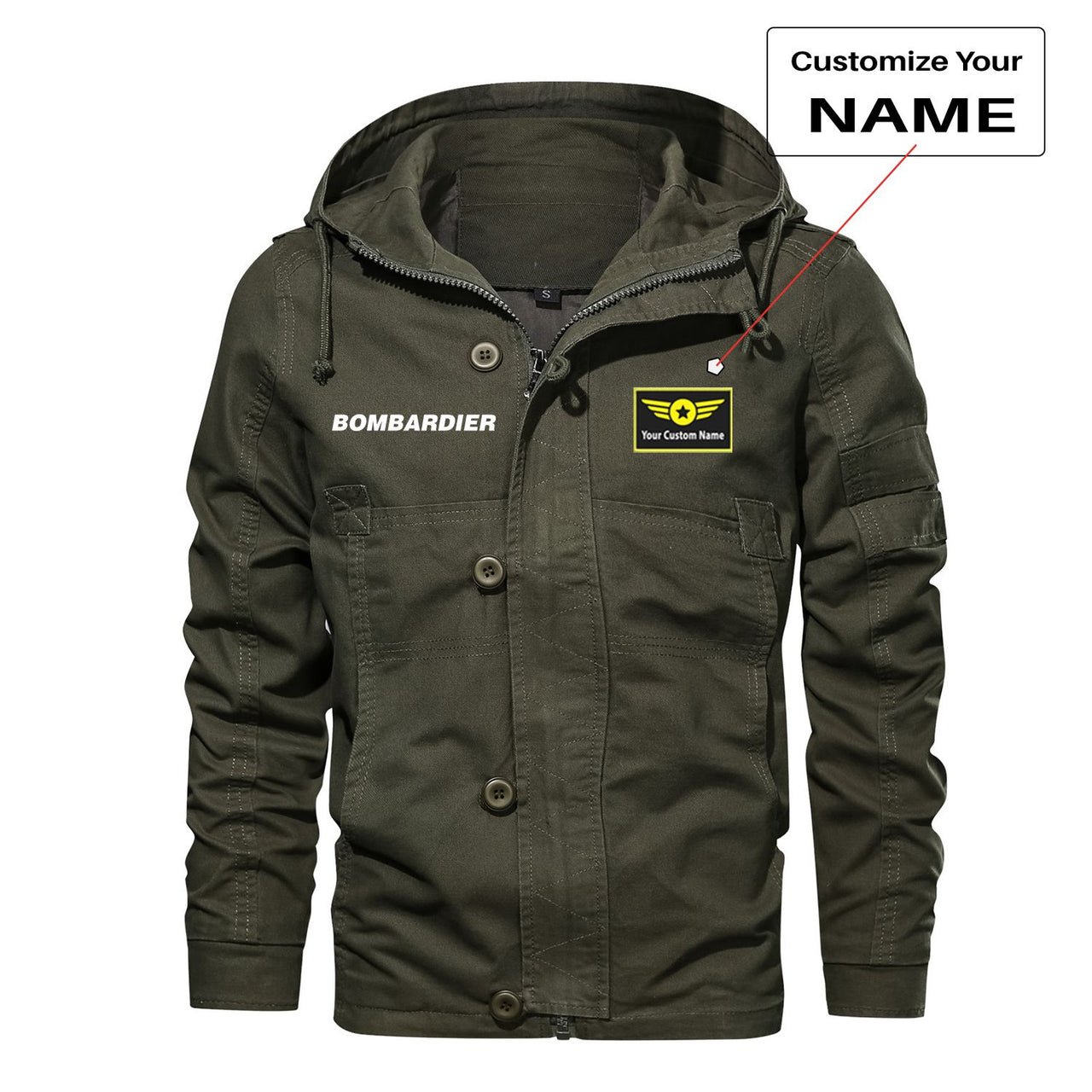 Bombardier & Text Designed Cotton Jackets