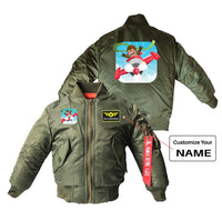 Thumbnail for Happy Pilot Designed Children Bomber Jackets