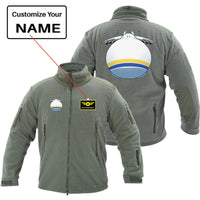 Thumbnail for Antonov 225 ROUND Designed Fleece Military Jackets (Customizable)