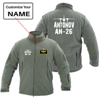Thumbnail for Antonov AN-26 & Plane Designed Fleece Military Jackets (Customizable)