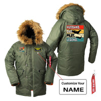 Thumbnail for Husband & Dad & Pilot & Legend Designed Parka Bomber Jackets
