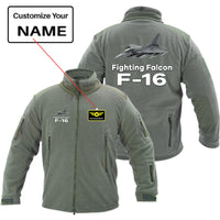 Thumbnail for The Fighting Falcon F16 Designed Fleece Military Jackets (Customizable)