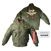 Thumbnail for Junior Pilot Designed Children Bomber Jackets