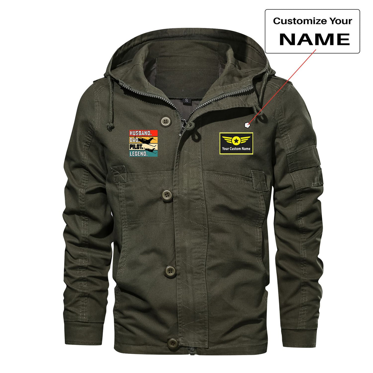 Husband & Dad & Pilot & Legend Designed Cotton Jackets
