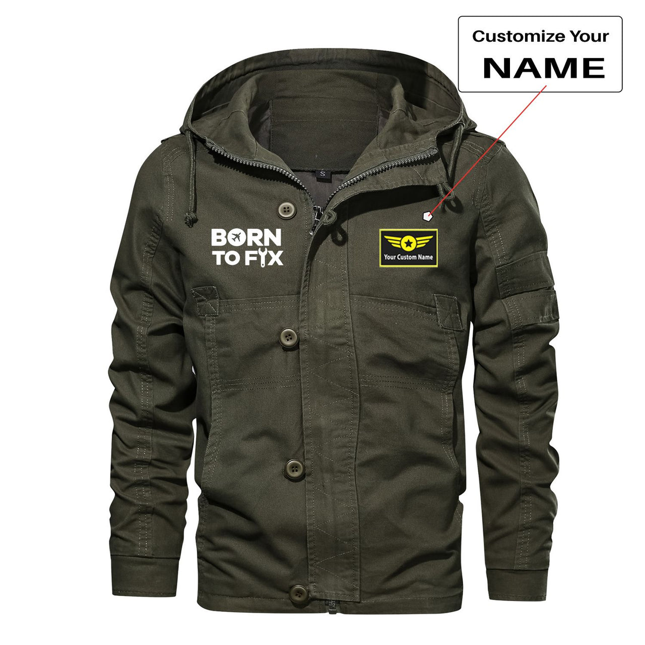 Born To Fix Airplanes Designed Cotton Jackets