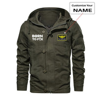 Thumbnail for Born To Fix Airplanes Designed Cotton Jackets