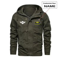 Thumbnail for Born To Fly & Badge Designed Cotton Jackets