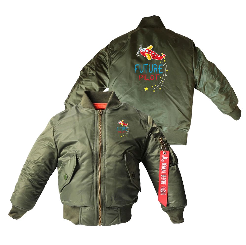 Future Pilot (Airplane) Designed Children Bomber Jackets