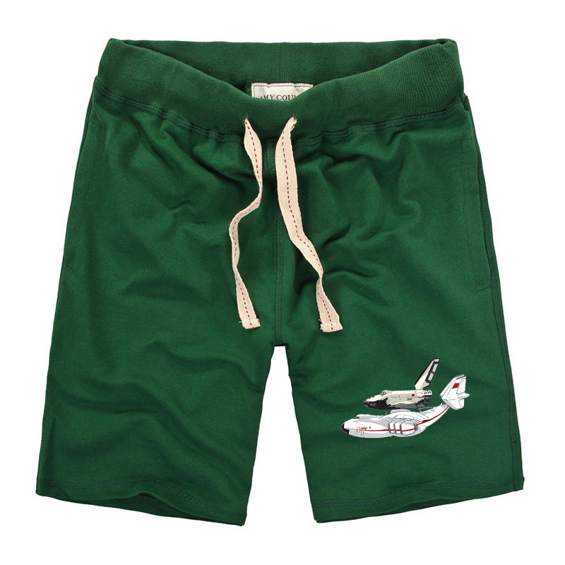Buran & An-225 Designed Cotton Shorts