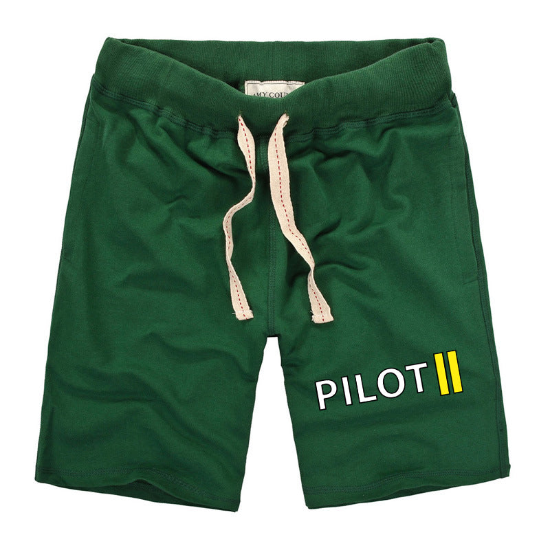 Pilot & Stripes (2 Lines) Designed Cotton Shorts