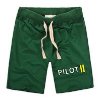 Thumbnail for Pilot & Stripes (2 Lines) Designed Cotton Shorts