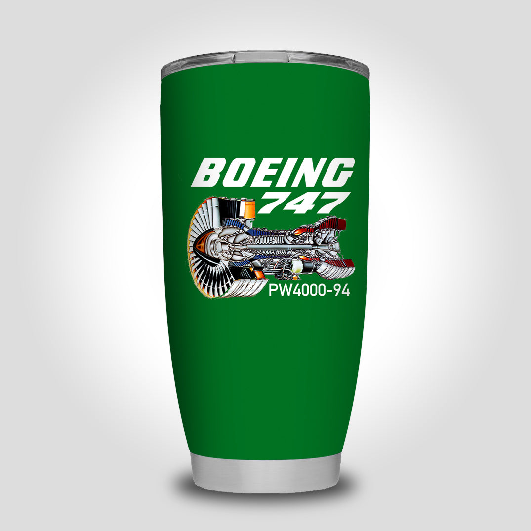 Boeing 747 & PW4000-94 Engine Designed Tumbler Travel Mugs