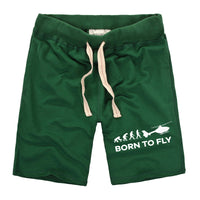Thumbnail for Born To Fly Helicopter Designed Cotton Shorts
