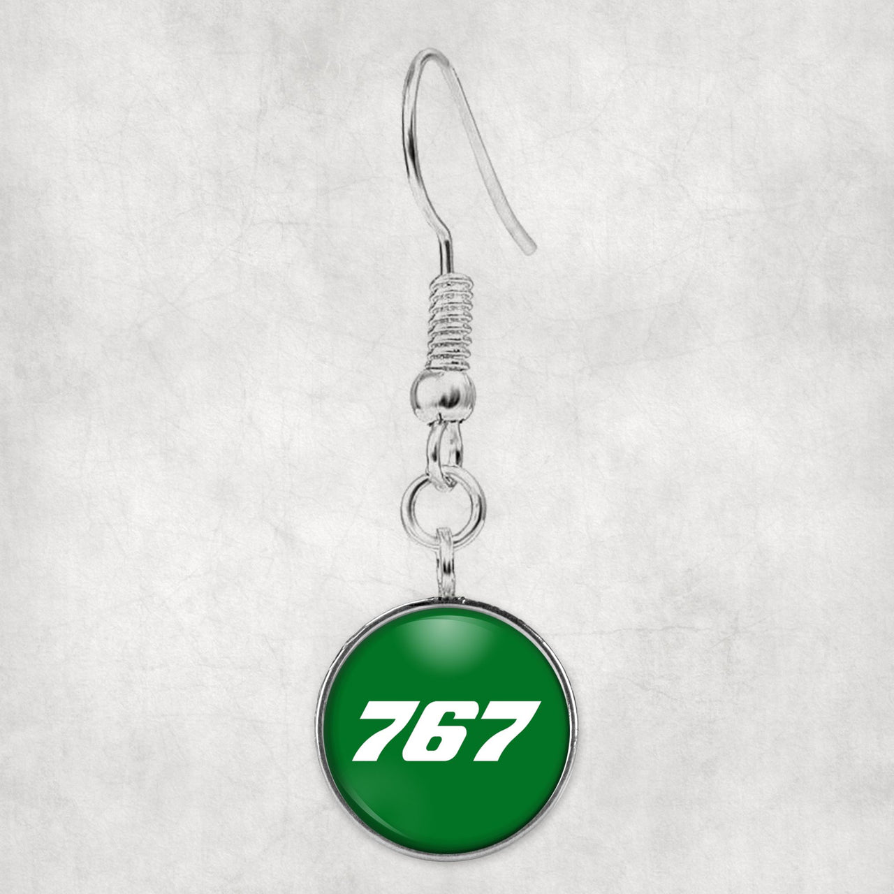 767 Flat Text Designed Earrings
