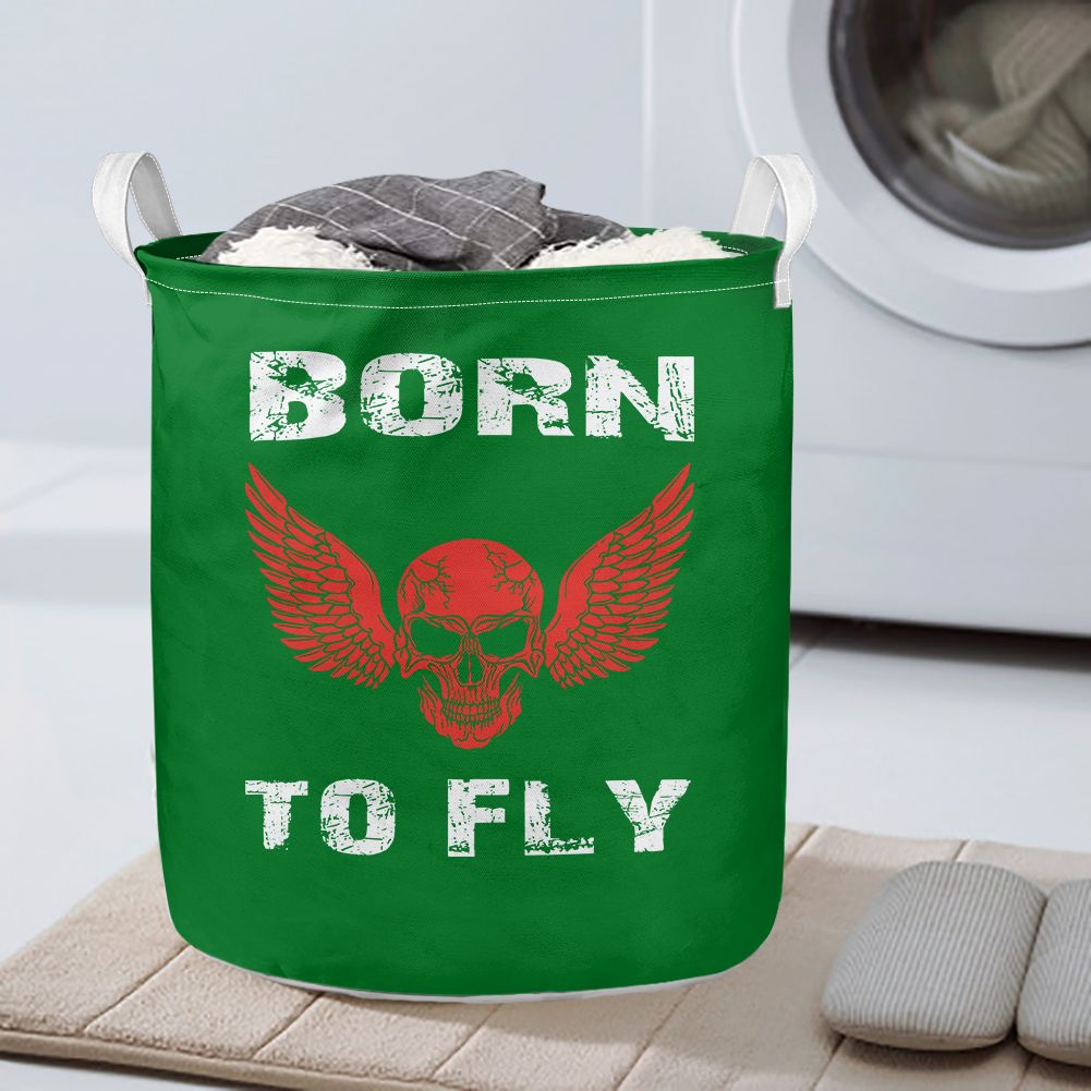 Born To Fly SKELETON Designed Laundry Baskets