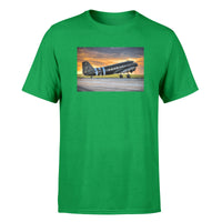 Thumbnail for Old Airplane Parked During Sunset Designed T-Shirts