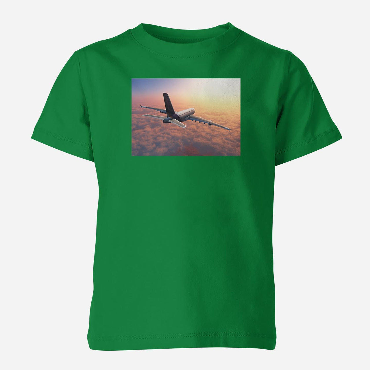 Super Cruising Airbus A380 over Clouds Designed Children T-Shirts
