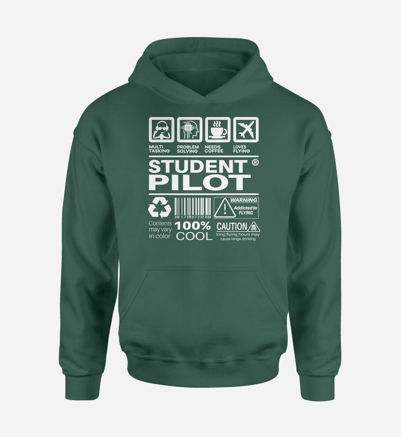 Student Pilot Label Designed Hoodies
