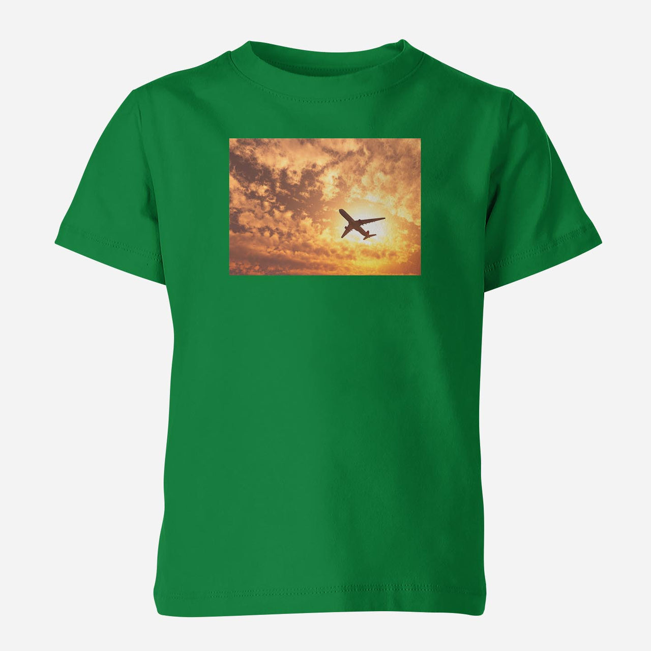 Plane Passing By Designed Children T-Shirts