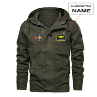 Thumbnail for Colourful 3 Airplanes Designed Cotton Jackets