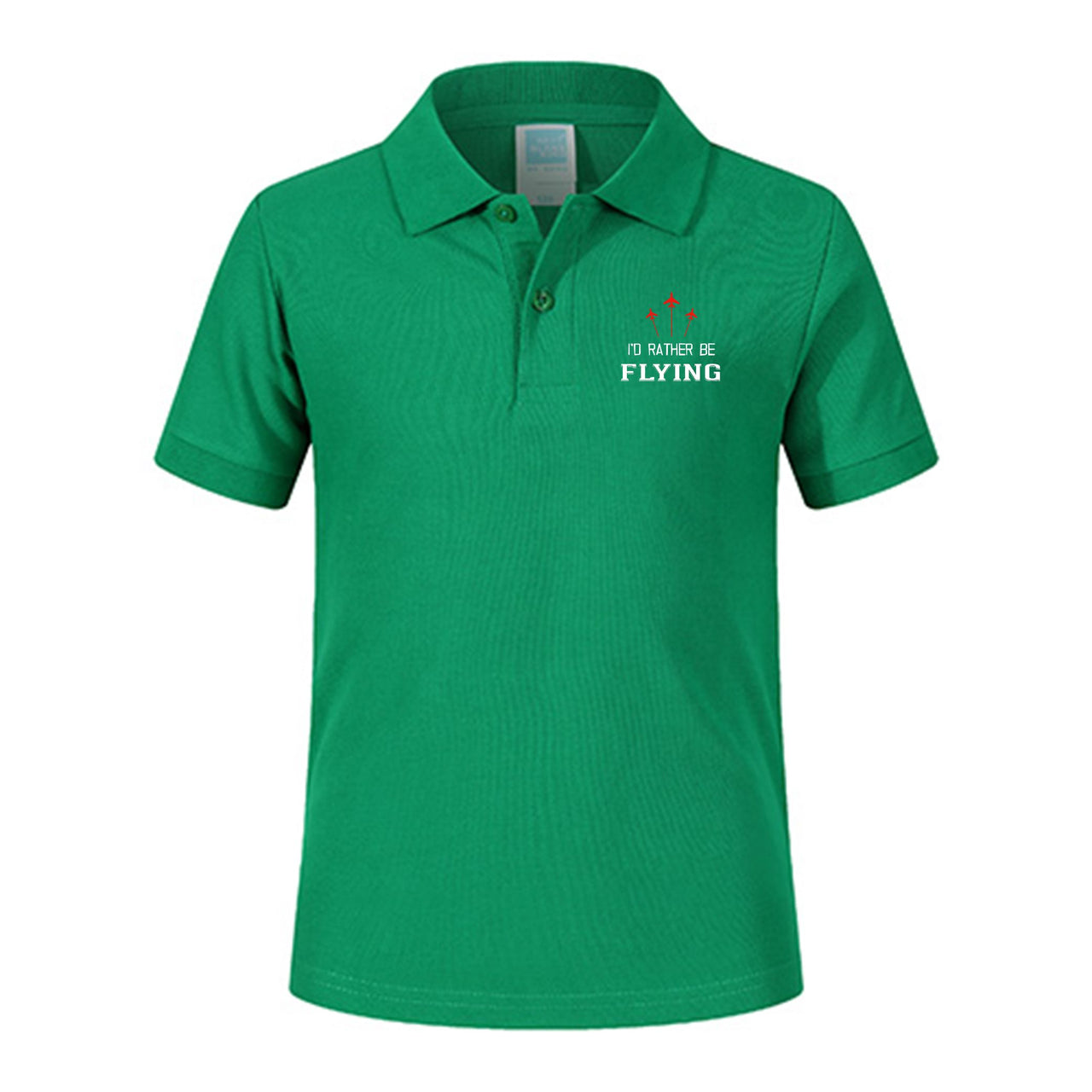I'D Rather Be Flying Designed Children Polo T-Shirts