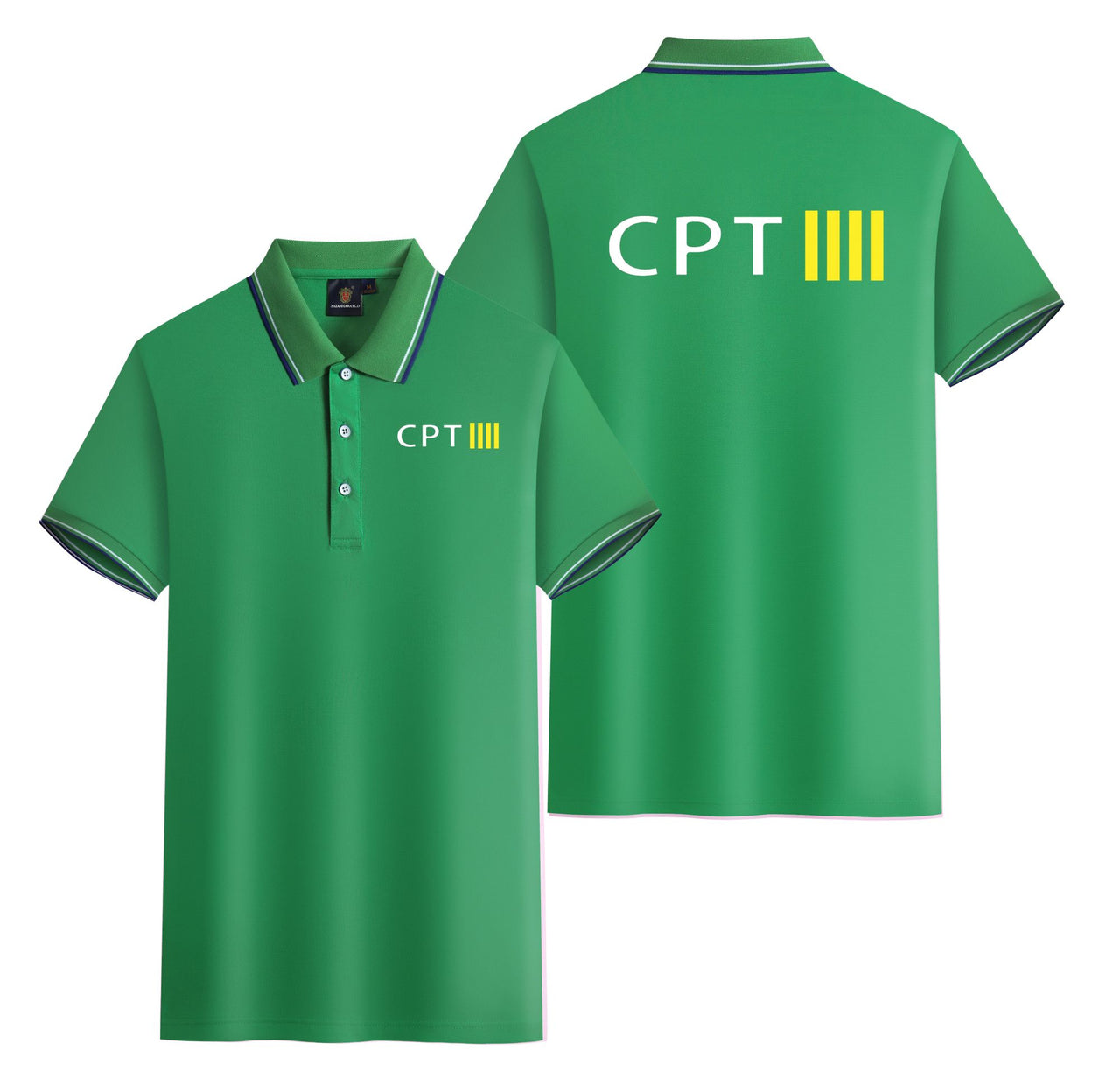 CPT & 4 Lines Designed Stylish Polo T-Shirts (Double-Side)